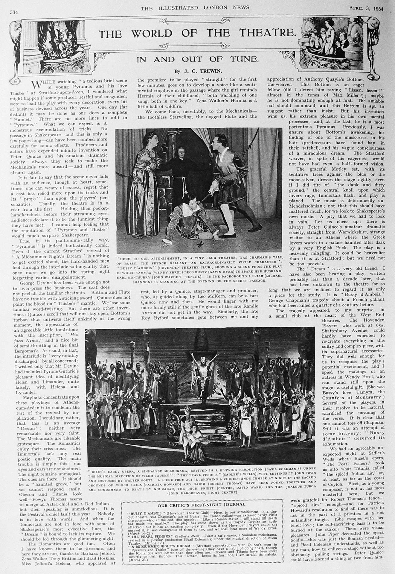 world of the theatre Apr 3 1954